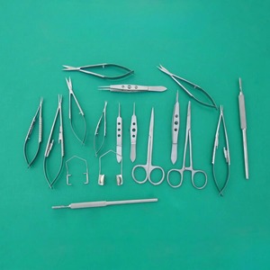 Ensemble d'instruments de microchirurgie oculaire de base de haute qualité, manuel, en acier inoxydable, kit d'instruments de microchirurgie ophtalmique - Product Image 1