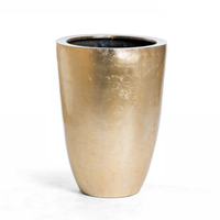 Vase de sol en céramique multi-usages, couleur or brun, style européen moderne, pot de fleurs de luxe, décoration d'intérieur, vase de mariage