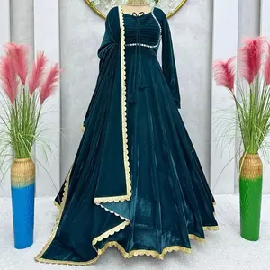 FULPARIBEST качественная праздничная одежда Анаркали сальвар платье по лучшей оптовой цене из бархатной ткани