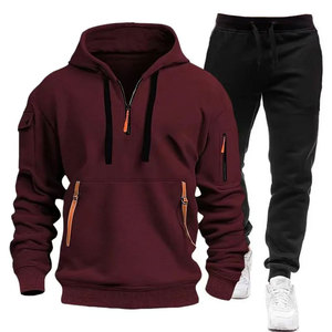Ensemble de survêtement homme en coton 100% avec sweat-shirt à capuche et pantalon, personnalisable, qualité supérieure, avec fonction de lecture NFC - Product Image 1
