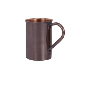 Cocktail Wholesale Stainless Steel Mule Mug Set With <b>Copper</b> Straws Custom diamond Hammered Moscow <b>Copper</b> Mule Mug - Product Image 2