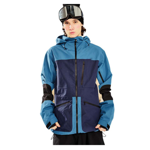 Chaqueta de esquí personalizada al por mayor, talla grande, transpirable, impermeable, para exteriores, con función de calefacción, color azul. - Product Image 4