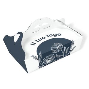 Cajas para Pasta con Asa Personalizadas en 4 Colores - Material Reciclado con Laminado Brillante para Empaque de Pasteles - Product Image 3