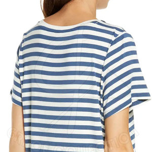 Conjuntos de camiseta y pantalones cortos de manga corta de nuevo estilo para mujer con logotipo impreso personalizado 100% tela de algodón para el verano - Product Image 5