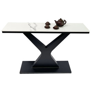 Hotel Furniture Stone <b>Top</b> Iron Legged Decorative <b>Table</b> CST031 - Product Image 1