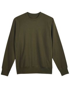 Olive <b>Green</b> <b>Fleece</b> Sweatshirt for <b>Men</b> Crewneck Pullover Long Sleeve Casual Soft Cotton Winter Warm OEM Custom Design - Product Image 1