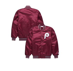 Chaqueta de satén de béisbol bordada personalizada 100% bombardero de béisbol de satén de poliéster Varsity chaquetas de satén de talla grande de alta calidad - Product Image 1
