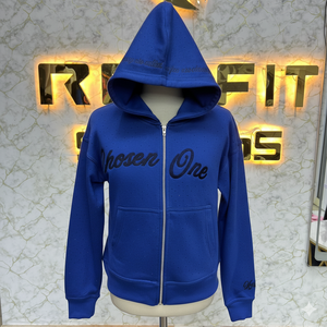 MOQ bajo, buena calidad, fabricante profesional, Etiqueta Privada, corte y costura perfectos, sudaderas con cremallera a la demanda de los clientes propios - Product Image 1