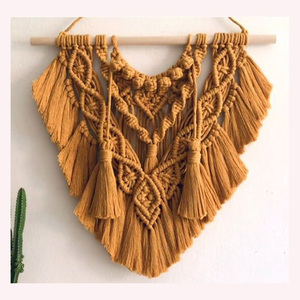 Hilo de estilo escandinavo para colgar en la pared, arte textural hecho a mano acogedor en gris y blanco para decoración del hogar bohemio - Product Image 6