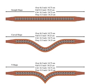 Equipo de equitación ecuestre de cuero de alta calidad hecho a mano, logotipo personalizado, banda para cejas occidental, accesorio de cristal de perla, estilo elegante - Product Image 5
