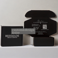Boîte-cadeau kraft noire personnalisée et économique, expédition facile à assembler pour sous-vêtements pour le courrier et l'emballage des ongles