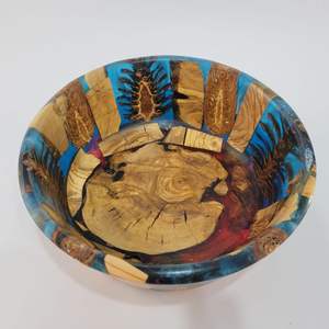Luxury <b>Wooden</b> <b>Resin</b> Bowl Handmade Decorative Bowl <b>For</b> Fruits Snacks And Stylish Home Kitchen <b>Table</b> Decor - Product Image 6