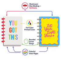 Carnet à spirales personnalisé, organiseur rechargeable avec pages amovibles et logo sur mesure