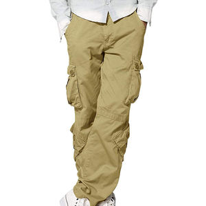Pantalones Cargo Casuales de Algodón 100% para Hombre, Ligeros, de Cintura Alta, Estilo Táctico, con Botones, Corte Recto, para Trabajo - Product Image 3