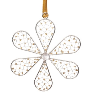 Suministros de confianza Adornos decorativos de aluminio con regalos de vacaciones de Navidad Acabado martillado Metal plateado Colgante único - Product Image 6