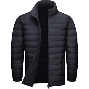New 2026 Premium Quality Latest Design <b>Men's</b> <b>Canvas</b> Puffer <b>Jackets</b> with Stand Collar and Front Logo Heavyweight - Product Image 6