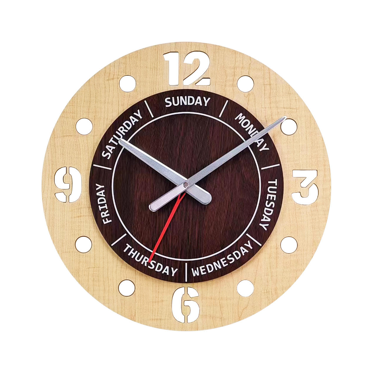 Dessus: Placage de noix, fond: Placage en bois naturel de couleur