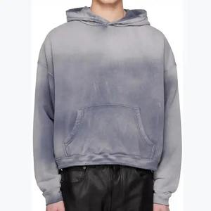Sweat à capuche personnalisé délavé au soleil, sweat à capuche lourd 100% coton, vintage, délavé à l'acide, délavé au soleil, pour hommes - Product Image 4