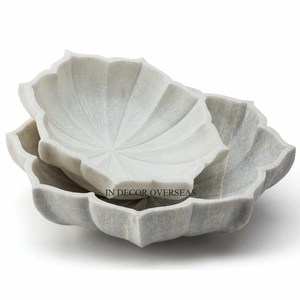 Look accrocheur Bol de forme ronde en marbre de qualité luxueuse avec base en bois Centre de table Bols de service à prix impressionnant - Product Image 3