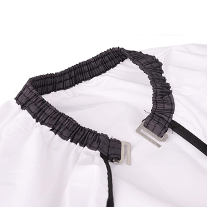 Capa de Peluquería Profesional de Poliéster Blanca con Logotipo Personalizado, Capa de Barbero con Mangas y Logotipo Impreso Personalizado - Product Image 5