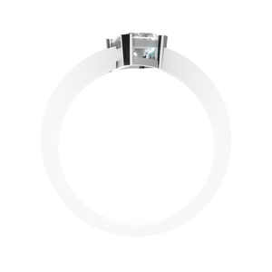 Anillo de Compromiso de Moissanita con Corte Esmeralda, Oro Sólido de 14K, Engaste de Garra, Diseño Solitario, Anillo de Regalo de Boda para Mujer, Joyería al por Mayor - Product Image 4