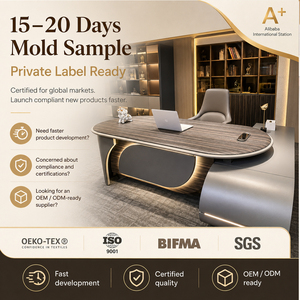 <span class=keywords><strong>Bureau</strong></span> de direction de luxe moderne en forme de L, design élégant pour le <span class=keywords><strong>bureau</strong></span> du <span class=keywords><strong>directeur</strong></span> - Product Image 1
