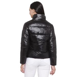2025 Custom Nylon Polyester Warm Zipper Lightweight Quilted Down <b>Jacket</b> OEM Service Cotton Filled Shinny <b>Women</b> Puffer <b>Jacket</b> - Product Image 4