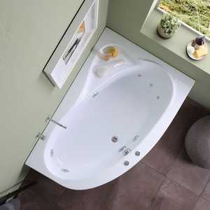 อ่างอาบน้ำมุมขวาแบบอสมมาตรพร้อมคุณสมบัติออลิซ ไฮโดรมาสสาจ - Product Image 3