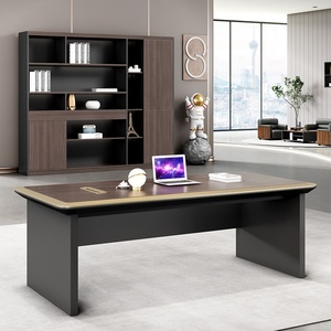 Bureau de direction en L extensible, moderne et luxueux, en bois, facile à assembler, écologique, marque ML - Product Image 3