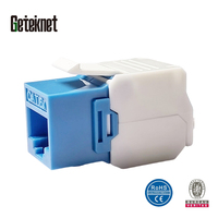 GETEKnet Modular Outlet 8P8C Cat 3 5 6 6a Konektor Ethernet Cat3 Cat5e Cat6 Cat6a Modul Jack RJ45 Keystone Jack Suku Cadang Telekomunikasi