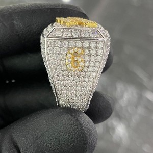 แหวนเพชร VVS Moissanite ทอง14K แหวนเพชรแท้14K 18K แหวนเพชรสีทองคำขาวแร็ปเปอร์สำหรับทุกเพศ - Product Image 6