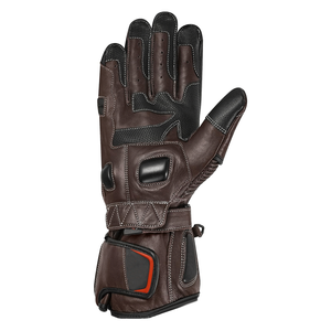 Genuine Leather Full Gauntlet Motorbike Street Riding Gloves Knuckle Protection Auto Racing Wear Sports Gloves For Unisex - Product Image 5