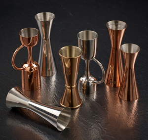 Copper jigger glass Double Side Premium Quality Stainless Steel/Brass/Copper Bar Jigger Glass <b>Cup</b> Decorative - Product Image 1