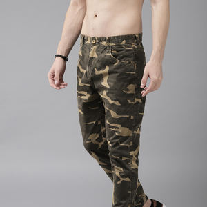 2022 hommes Sport taille haute Cargo pantalon réfléchissant poches de piste léger Nylon tissu foncé lavage décontracté élastique taille - Product Image 4