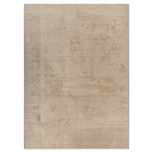 Alfombra de Lana y Seda Anudada a Mano con Patrón Abstracto Ebsh-5104, Color Beige y Marrón, para Decoración de Sala de Estar, Tamaño 9x12 - Product Image 1