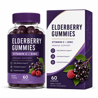 Gomitas de Saúco con Zinc y Vitamina C de Calidad de Exportación, 60 Unidades, Certificadas de Pureza para Marcas Internacionales, Proveedor Mayorista