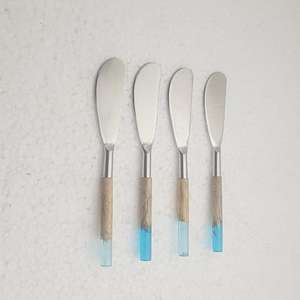 Stainless Steel Luxury Hand Polished <b>Spoons</b> Resin Handle Dishwasher Safe Flatware Set Perfect Modern Party <b>Table</b> Settings - Product Image 1