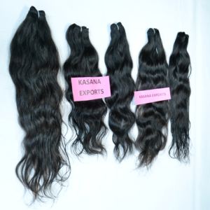 Extensiones de cabello humano vietnamita virgen Remy Natural 100%, cutícula alineada, máquina de doble trama de onda profunda, tejido para mujeres, negro - Product Image 3
