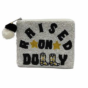 Haute qualité Rani bleu et jaune perlé Cowboy Design fermeture à glissière Western Mini porte-monnaie fabriqué à la main toile accessoire de mode - Product Image 5