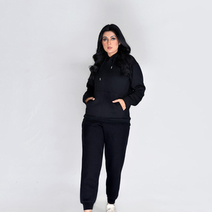 Ensemble de survêtement de maternité élégant en coton pour femmes avec capuche, haut à manches longues et pantalon à taille élastique pour le sport et le yoga - Product Image 4