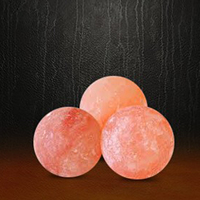 Boule de massage déodorante en sel de l'Himalaya naturel poli, sculptée en opale, par Anwar Enterprises (OEM)