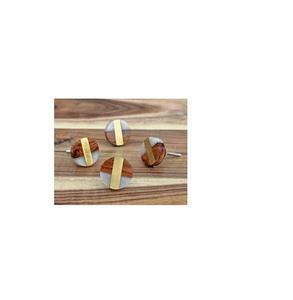 Perillas de madera y mármol para puertas de gabinetes, mezcla premium de piedra y madera para proyectos de decoración de lujo - Product Image 4