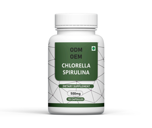 OEM/ODM Etiqueta Privada suministro de fábrica Chlorella Spirulina 90 cápsulas de Chlorella salud del corazón Spirulina Chlorella cápsulas - Product Image 1