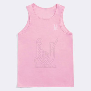 Camiseta sin Mangas para Hombre de Color Sólido Personalizada al por Mayor - Ropa Deportiva Informal de Punto Transpirable 100% Algodón - Product Image 1