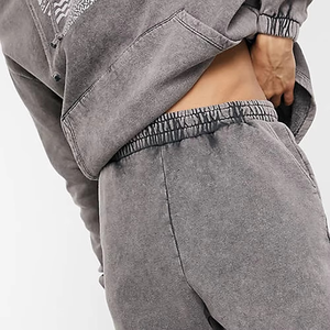 Pantalon pour homme respirant à cordon de serrage, anti-rides, délavé à l'acide, teinture unie, nouveau design, confortable, pantalon décontracté pour adulte, haute qualité - Product Image 2