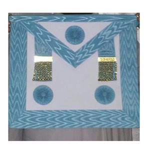 Maçonnique Regalia Scottish Rite Mason Tablier Bleu Cuir avec Dentelle Dorée Canadian Centennial Craft Master Mason Tablier NOUVEAU 2025 - Product Image 3