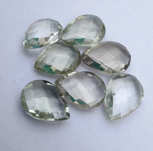 Naturel Vert Améthyste Poires Briolette forme Quartz Prasiolite Pierres Précieuses Pierres Lâches À Facettes En Gros Offres En Vrac Fabricant - Product Image 4