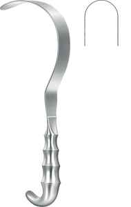 เครื่องดึงกลับด้วยมือใบมีดสแตนเลสเครื่องมือผ่าตัดสำหรับการหดตัวของเนื้อเยื่อลึกการผ่าตัดช่องท้อง - Product Image 3