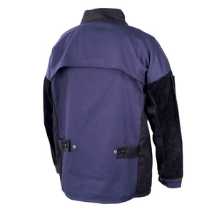 Chaqueta de soldadura de cuero protectora resistente a chispas, proveedor de ropa de seguridad industrial ignífuga para trabajos de soldadura - Product Image 4