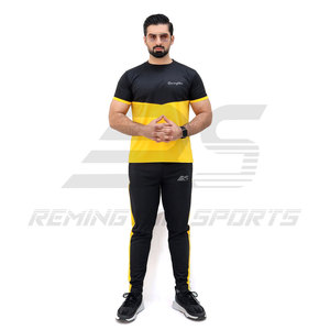 Ropa de entrenamiento de gimnasia El mejor diseño Colorido Ropa de temporada de verano Conjunto de chándales Nueva llegada Hombres Use conjuntos de chándales de verano - Product Image 5